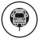 Bus sign icon