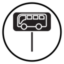 Bus sign icon