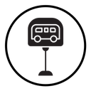 Bus sign icon