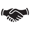 Business agreement handshake icon