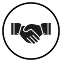 Business Agreement Handshake Black Filled icon