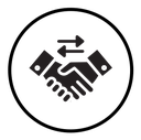 Business agreement handshake icon