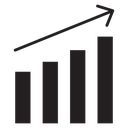 Business growth icon