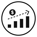 Business growth icon
