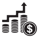 Business growth icon