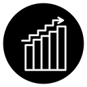 Business growth icon