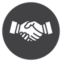 Business Handshake Black Filled icon