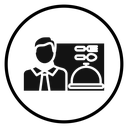 Business lunch, dinner icon