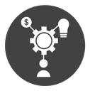 Business Model Gear Bulb icon
