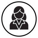 Business women Black Filled icon