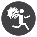 Busy Person Running Black Filled icon