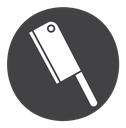 Butcher knife Black Filled icon