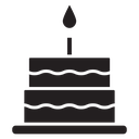 Cake Black Filled icon