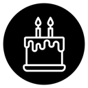 Cake birthday icon