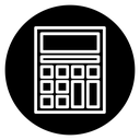 Calculator Black Filled icon