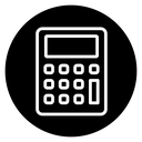 Calculator 2 Black Filled icon