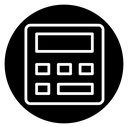 Calculator Black Filled icon