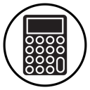 Calculator Black Filled icon