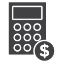 Calculator and dollar icon
