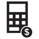 Calculator and dollar icon