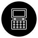 Calculator Machine Black Filled icon