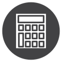 Calculator Number Keypad Black Filled icon