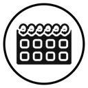 Calendar (2) Black Filled icon