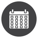Calendar Black Filled icon