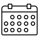 Calendar Black Filled icon