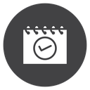 Calendar Check Circle Black Filled icon