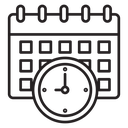 Calendar clock icon