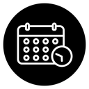 Calendar clock icon