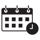 Calendar clock icon