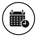 Calendar clock icon