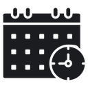 Calendar clock 3 icon
