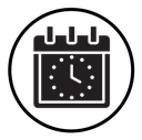 Calendar clock icon