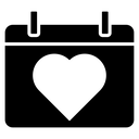 Calendar heart icon