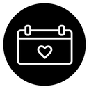 Calendar heart icon