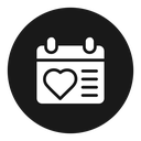 Calendar heart icon