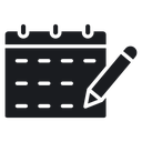 Calendar pen 3 icon