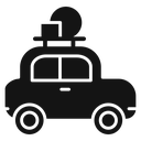 Camping car Black Filled icon