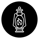 Camping lantern icon