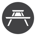 Camping table icon