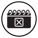 Cancel event Black Filled icon