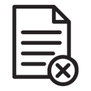 Cancel file set icon