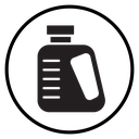 Canister of motor oil Black Filled icon