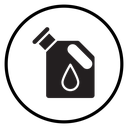 Canister of motor oil Black Filled icon
