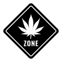 Cannabis zone traffic sign icon
