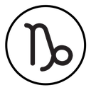 Capricorn zodiac sign icon
