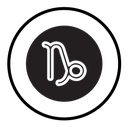 Capricorn zodiac sign icon